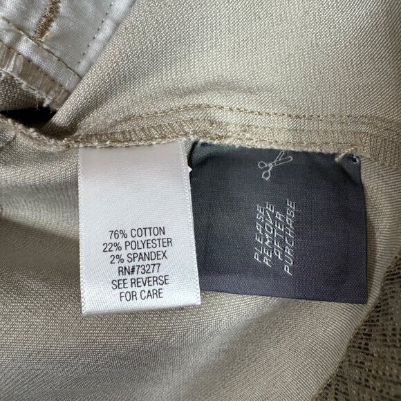 Dana Buchman Womens Snakeskin Print Metallic Jacket Size 16 Cotton Blend - Picture 8 of 10